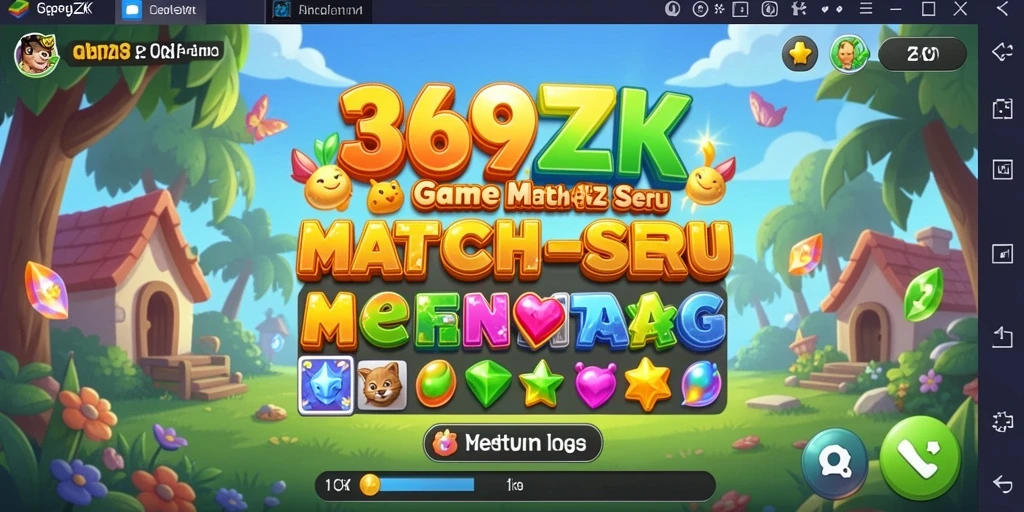 Tampilkan gameplay Match-3 yang menarik dalam 369ZK.