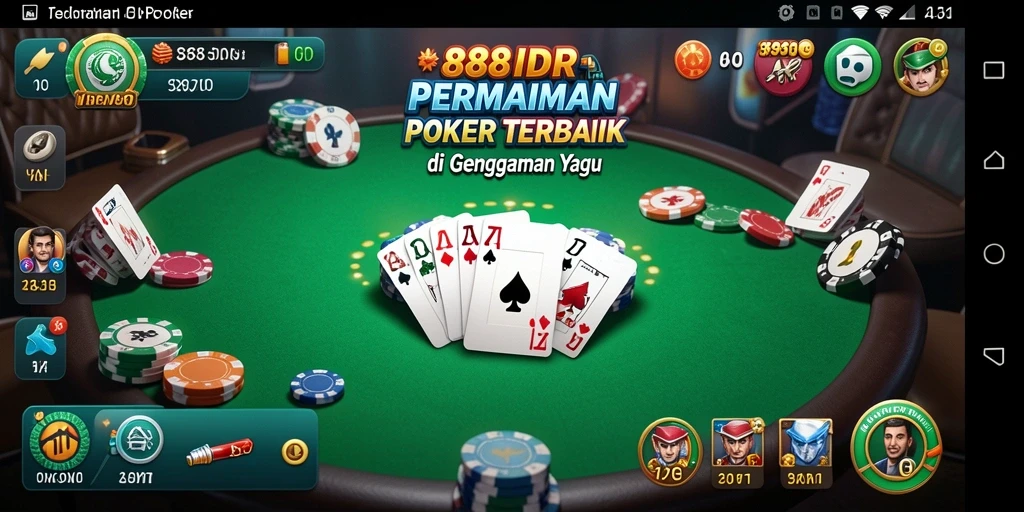 Tampilan gameplay Poker yang menarik dan interaktif.