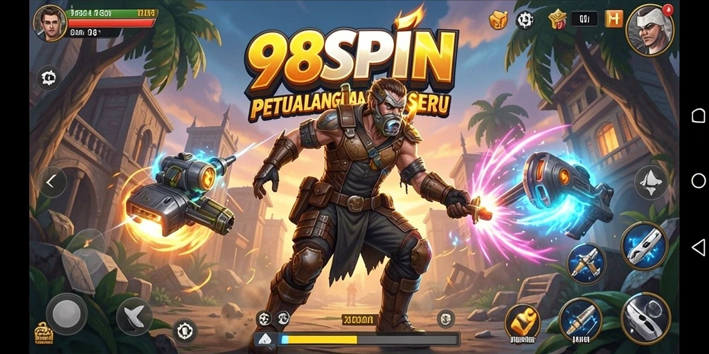 Tampilan gameplay 98SPIN yang menegangkan dan penuh aksi.