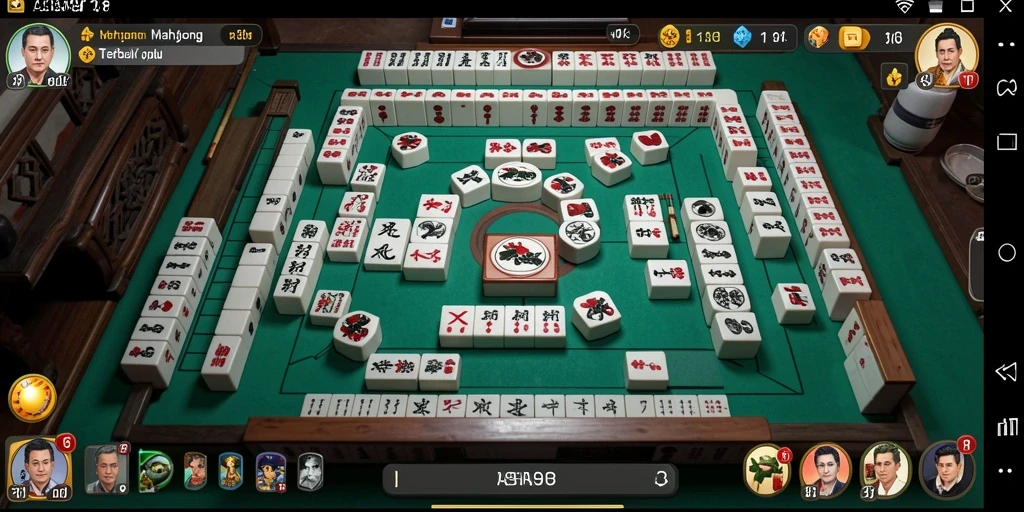 Screenshot gameplay ASIA918 yang menampilkan suasana permainan Mahjong yang seru.