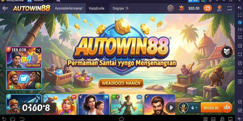 Screenshot utama AUTOWIN88 yang menunjukkan gameplay penuh warna.