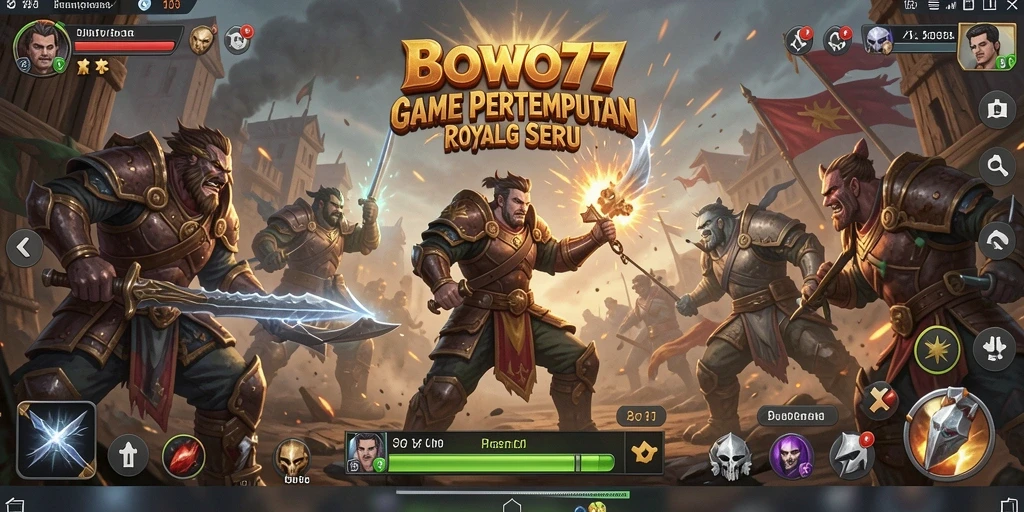 Tampilan gameplay BOWO77 yang menegangkan dalam pertempuran Royale.
