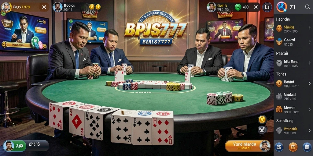 Tampilan gameplay Poker yang menegangkan di aplikasi BPJS777.