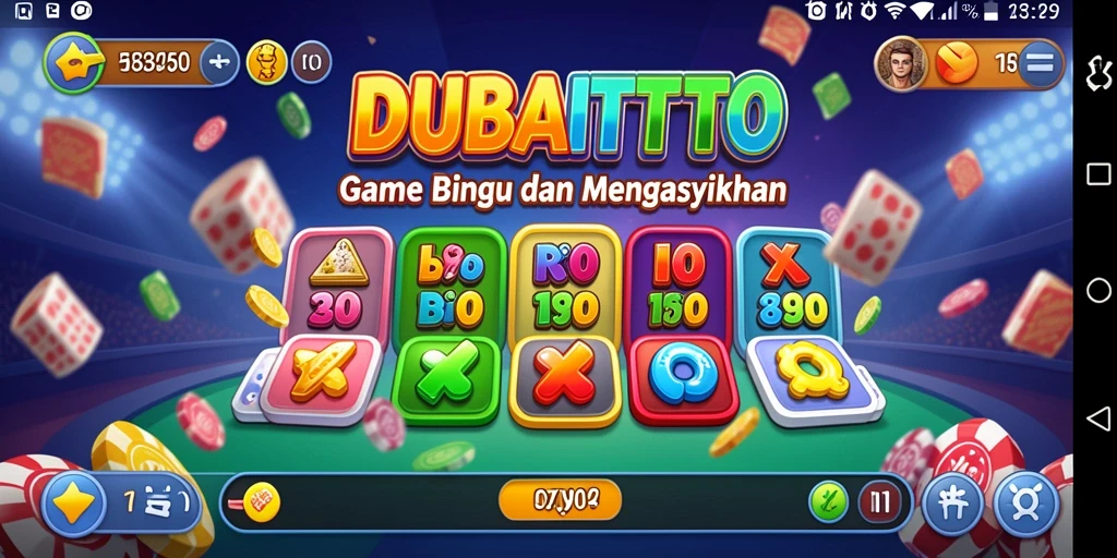 Tampilan gameplay DUBAITOTO yang penuh warna dan menarik.