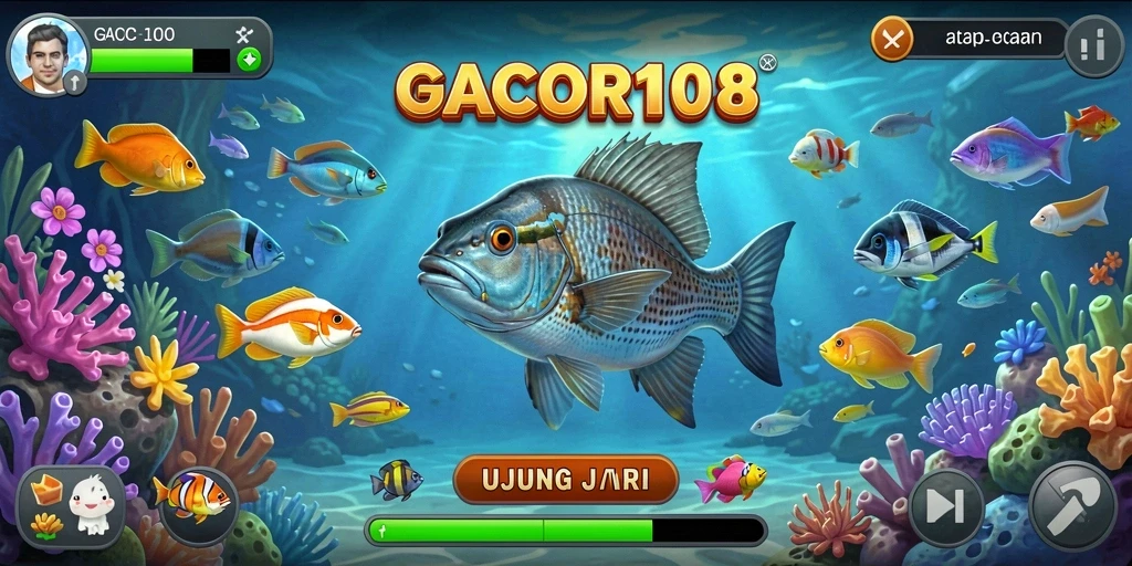 Tampilan gameplay menembak ikan di GACOR108 yang seru dan menarik.