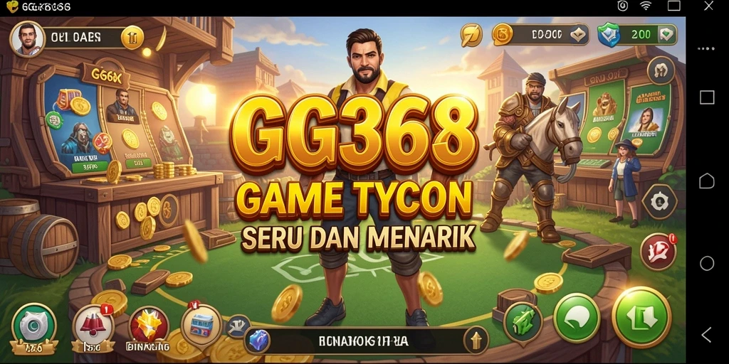 Tangkapan layar utama GG368 menunjukkan gameplay Tycoon yang menantang dan menarik.