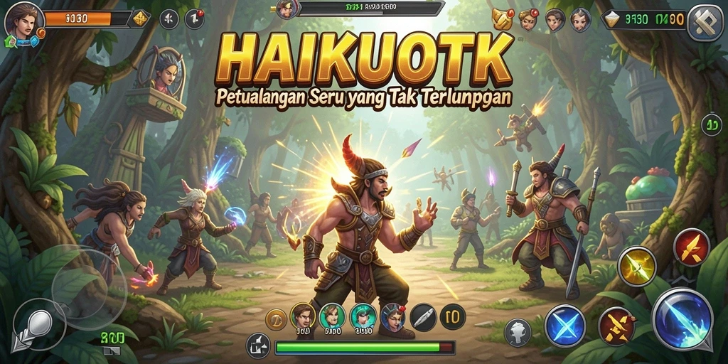 Tampilan gameplay HAIKUOTK yang seru dan interaktif.