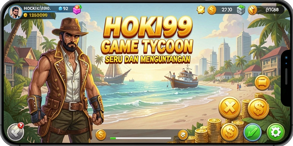 Screenshot gameplay HOKI99 menampilkan interaksi bisnis yang seru.