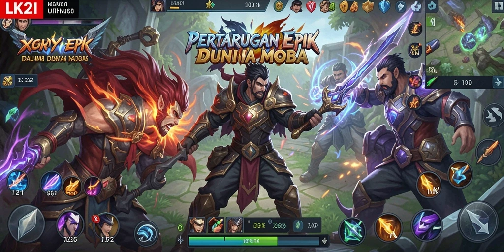 Gameplay seru LK21 dengan pertarungan tim yang menegangkan.