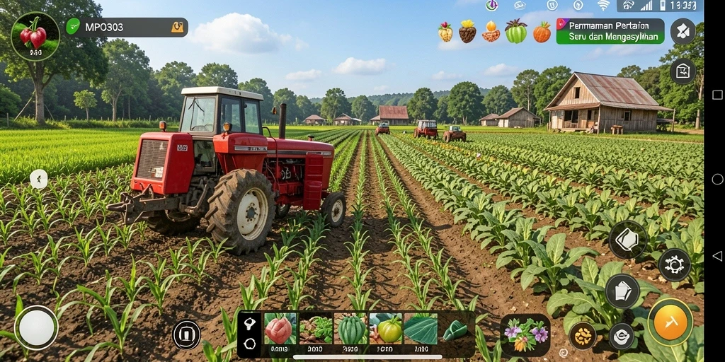 Gameplay MPO303 yang seru dengan kebun indah.