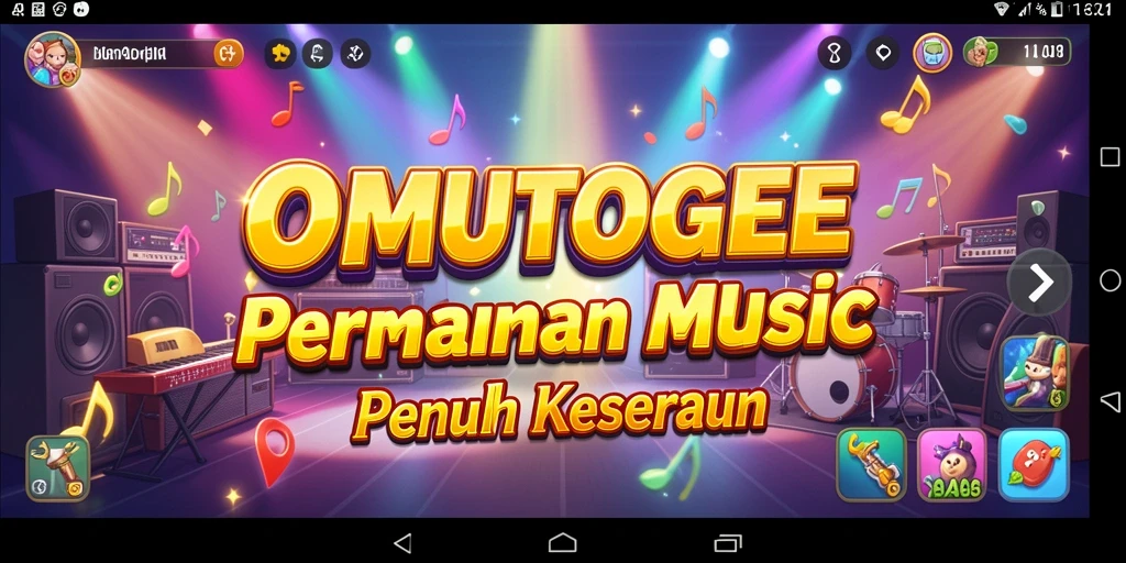 Tampilan menakjubkan saat gameplay OMUTOGEL yang penuh warna.