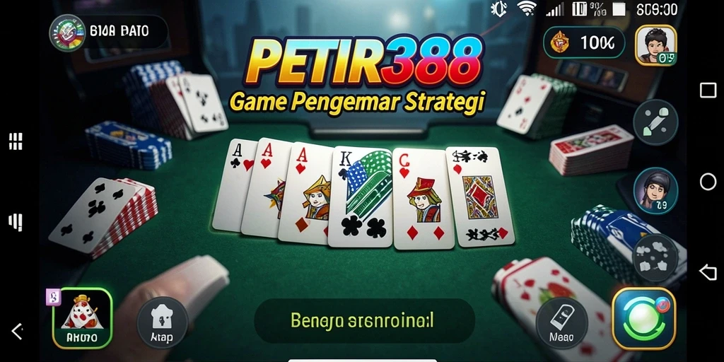 Tampilan gameplay seru dalam permainan domino PETIR388.