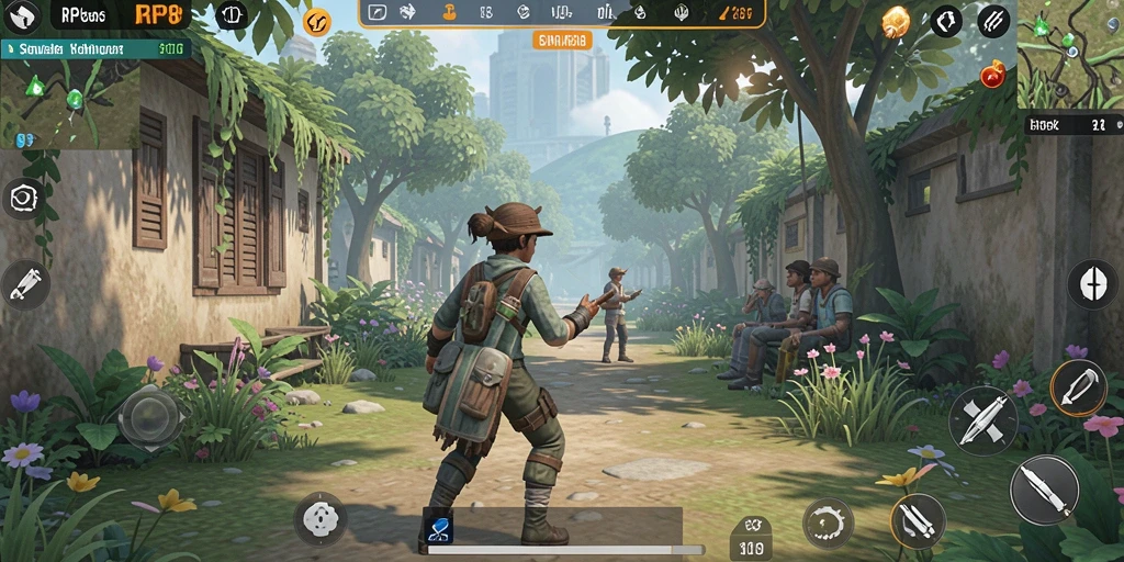 Tampilan gameplay RP8 dengan karakter dan lingkungan simulasi hidup.