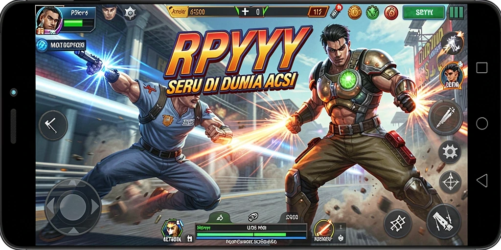Screenshot gameplay RPYYY menampilkan pertarungan seru dengan grafis yang menakjubkan.