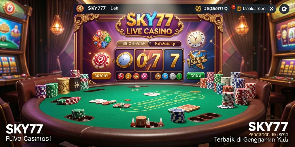 Tampilan permainan Live Casino yang memukau di SKY77.