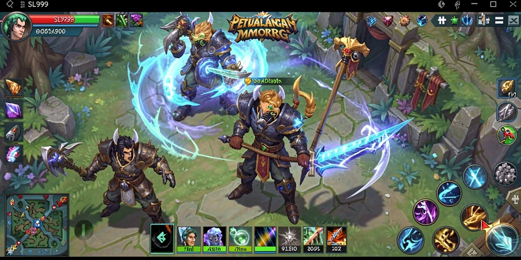 Gameplay epik SL999 dengan petualangan seru dalam dunia MMORPG.