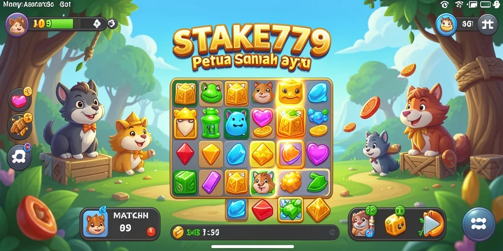 Tampilan gameplay STAKE779 yang penuh warna dan menantang.