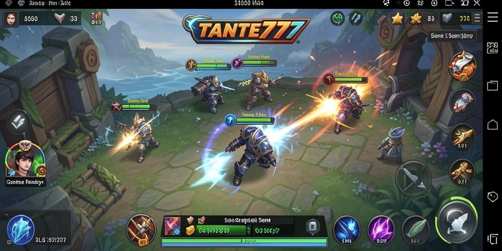 Tampilan gameplay seru dalam TANTE777 dengan elemen SLG yang menarik.
