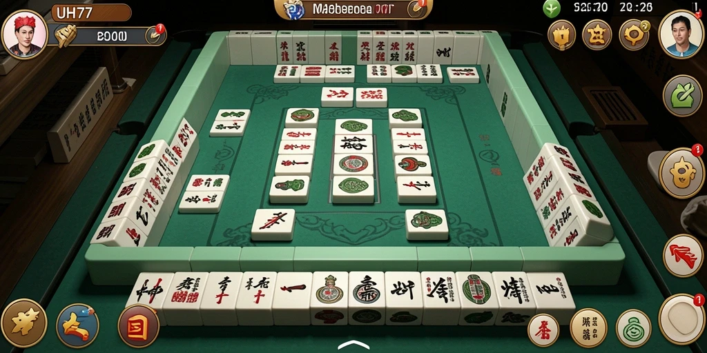 Tampilan gameplay Mahjong yang seru dan menarik di UH77.