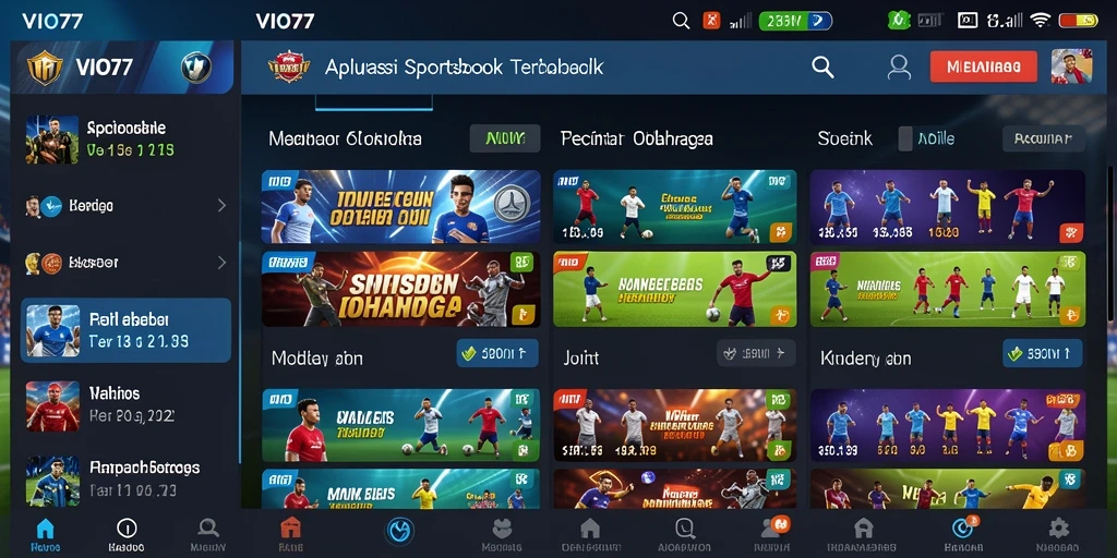 Tampilan utama VIO77 dengan fitur taruhan olahraga yang menarik.