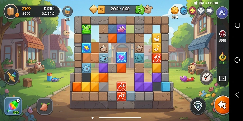Screenshot utama ZK9 menampilkan gameplay Puzzle yang menarik.